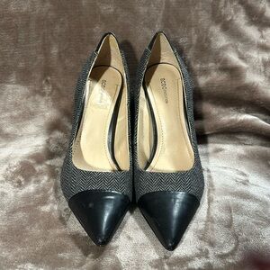 BCBG generation herringbone tweed heels